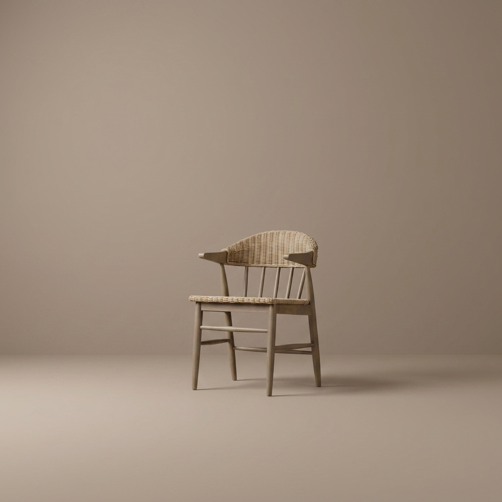 Silla Arizona de Madera & Mimbre - Estándar - vista 1