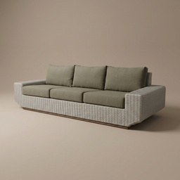 Sofa de Mimbre Milano - 3 Plazas - vista 2