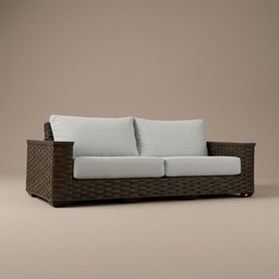 Sofa de Mimbre Brazo Cuadrado - 2 Plazas - vista 1