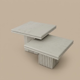 Mesa Lateral Doble Tope Laia - 26" x 26" x 20"h - vista 3
