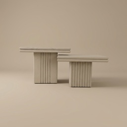 Mesa Lateral Doble Tope Laia - 26" x 26" x 20"h - vista 4