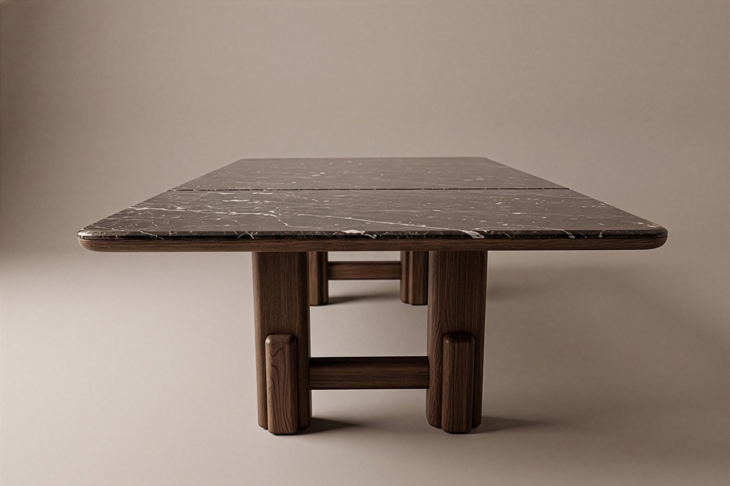 Mesa de Comedor la Plata C/marmol - 120″ × 56″ × 30″ H - vista 3