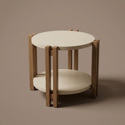 Mesa Lateral Doble Tope Laia - 26" x 26" x 20"h - vista 2