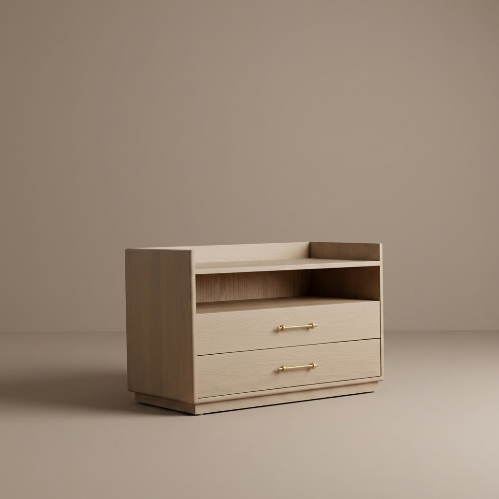 Mesa de Noche Tom - 1 Hueco y 2 Gavetas 30″ × 18″ × 26″ H - vista 1