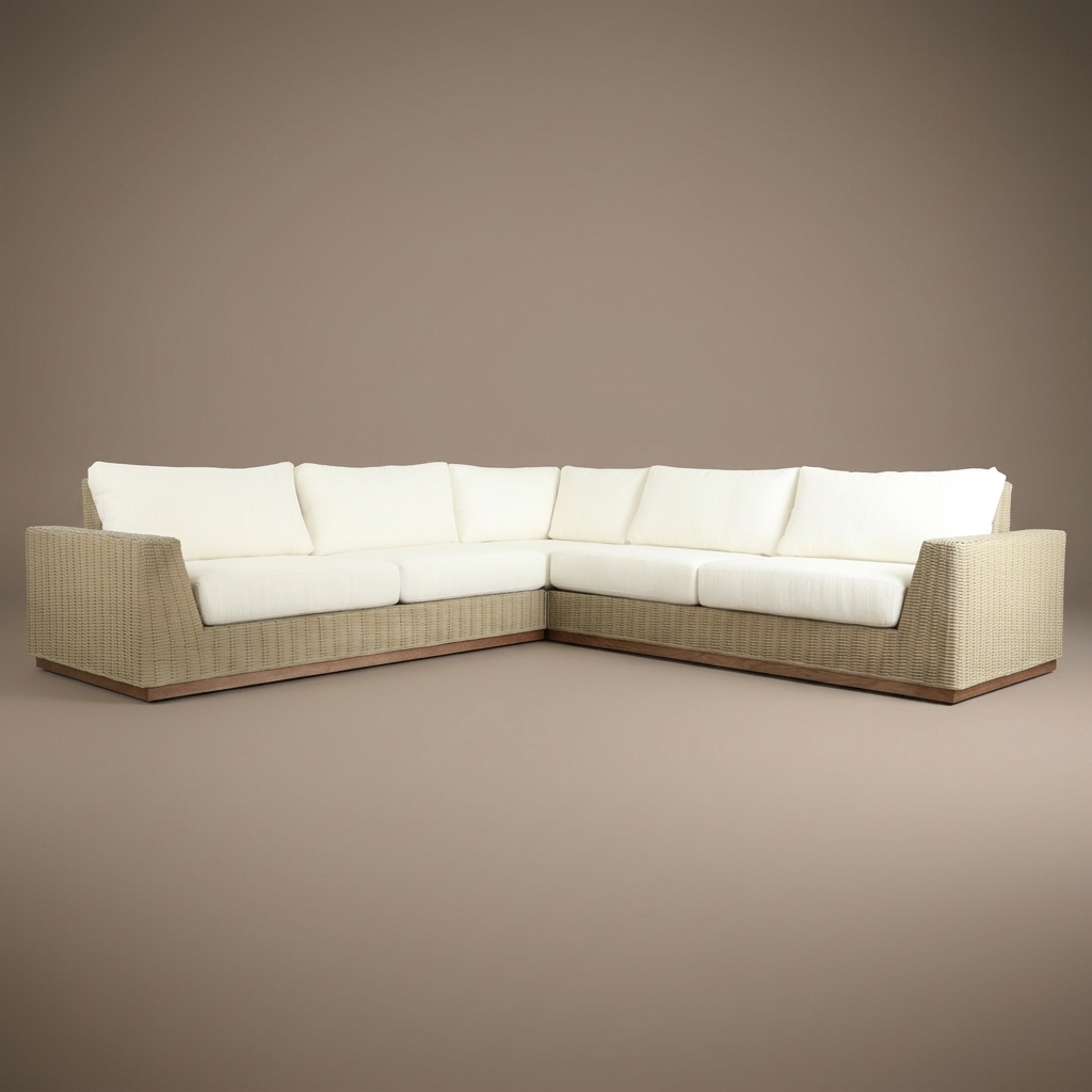 Sofa Seccional de Mimbre Albany