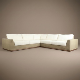 Sofa Seccional de Mimbre Albany