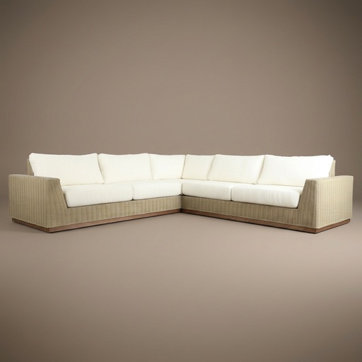 Sofa Seccional de Mimbre Albany