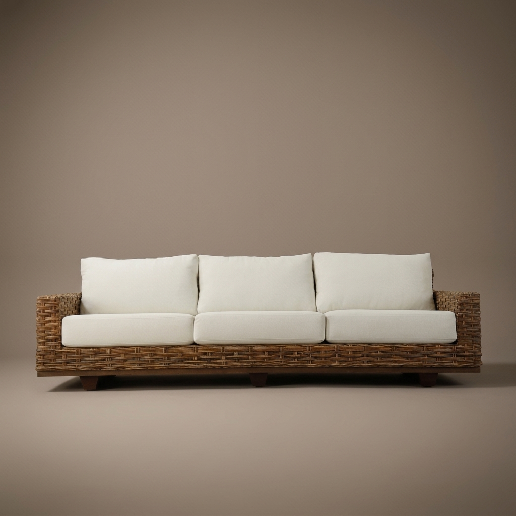 Sofa de Mimbre Italiano de Charo Decoraciones