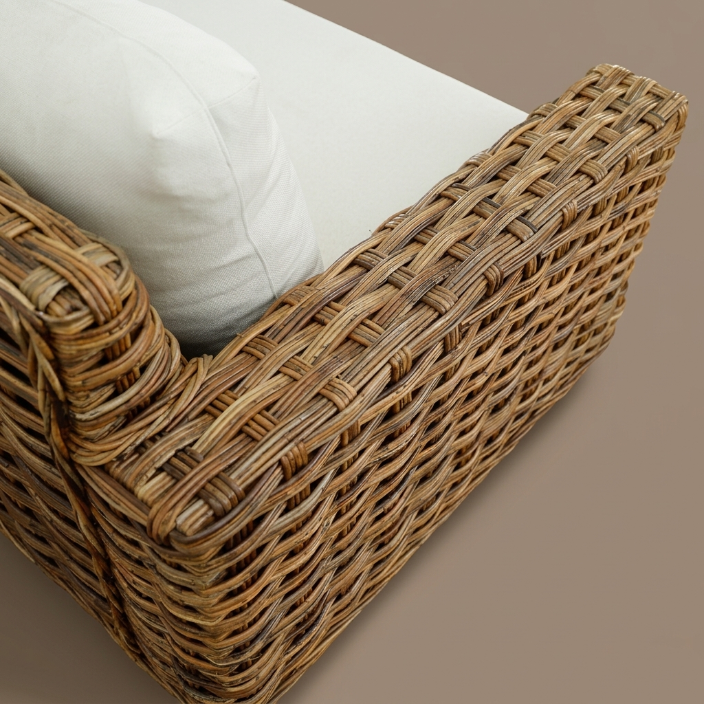 Sofa de Mimbre Italiano de Charo Decoraciones