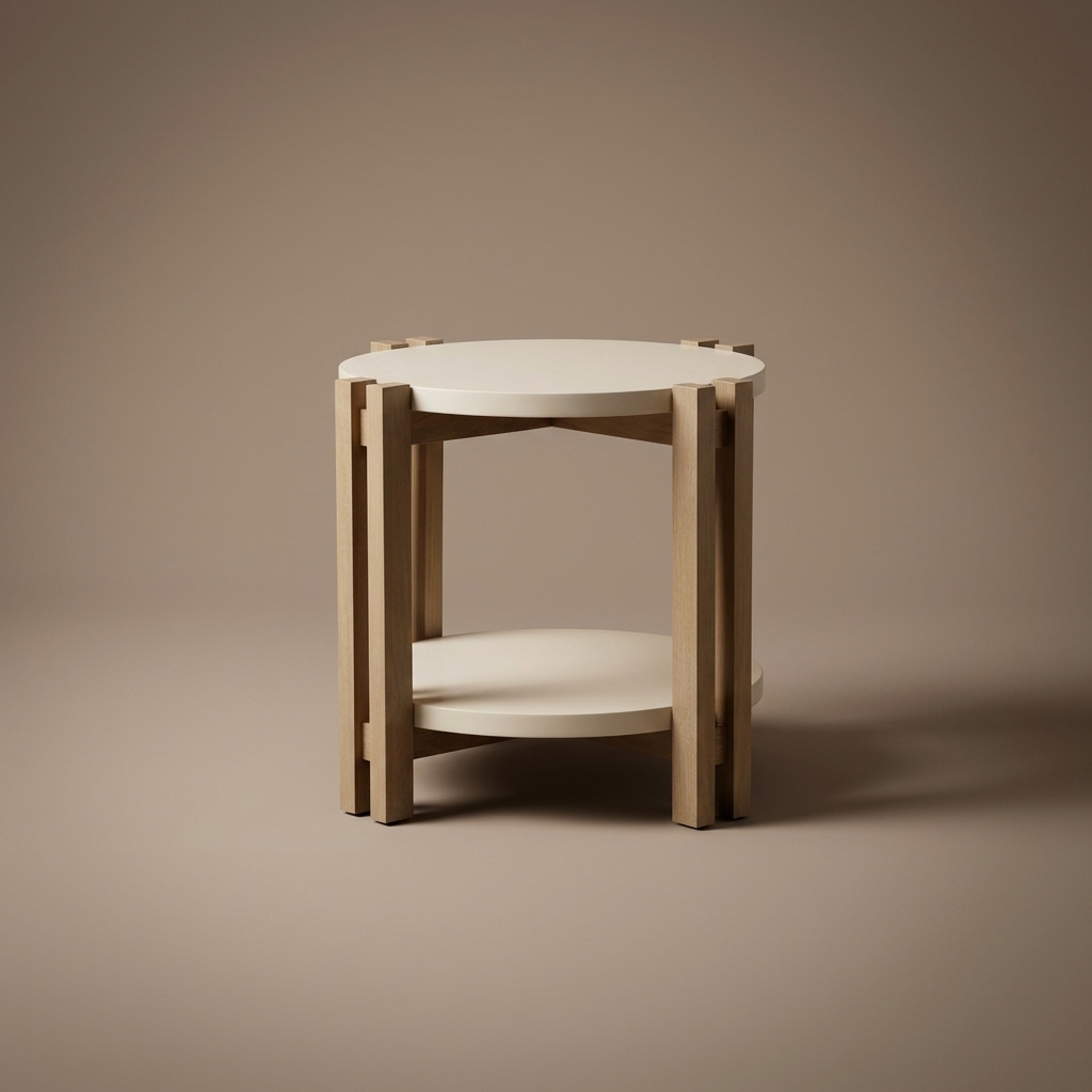 Mesa Lateral Doble Columna de Charo Decoraciones