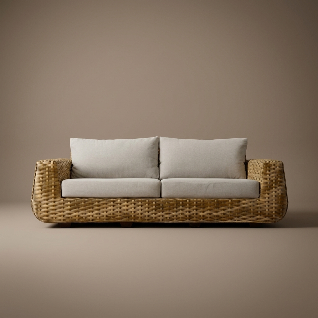 Sofa Silvia de Mimbre de Charo Decoraciones