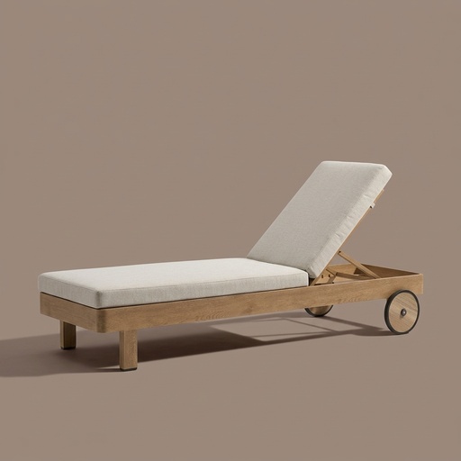 Chaise Lounge LG50 de Charo, chaise lounge de exterior con respaldo ajustable
