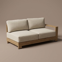 Sofa Sky Left Hand Double Oak de Charo, sofá doble de exterior