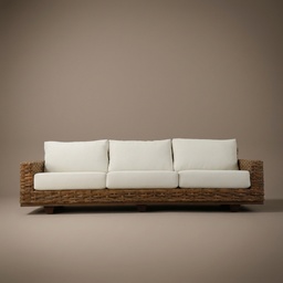 Sofa de Mimbre Italiano de 4 Plazas