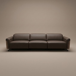 Sofa I803 5 Seater Electronic Recliner Brown de Charo, sofá reclinable de piel marrón